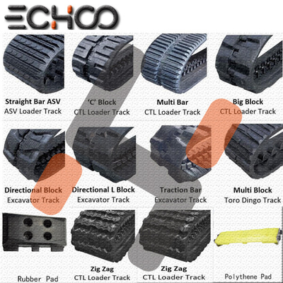 کیفیت  ECHOO Rubber Tracks For Excavators Mini Diggers , Compact Track Loader کارخانه